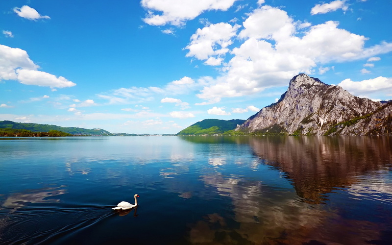 austria, hd, place, traunsee, lake, landscape, 2K, beautiful