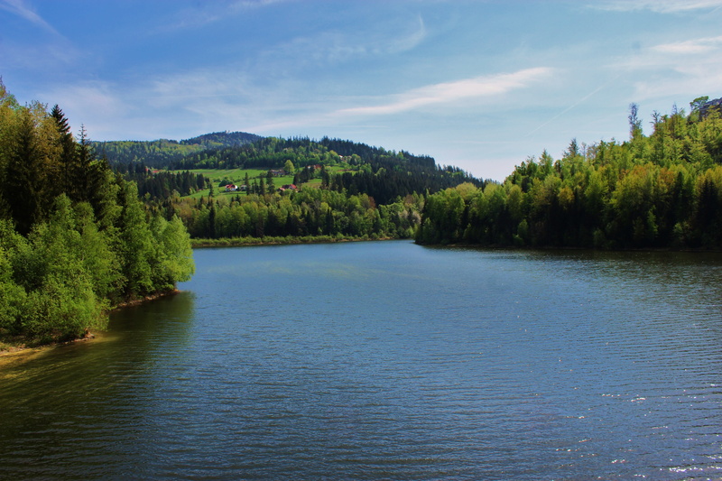 waterfront, outdoors, beauty in nature, the height of the, wisla, lagoon, mountains, green color, plant, tourism, non-urban scene, top view, sky, tranquility
