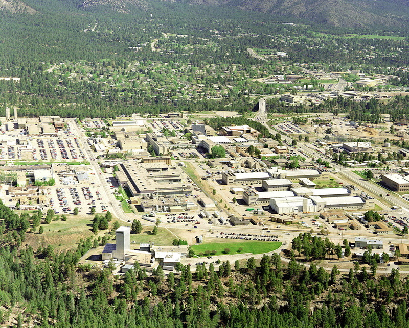 Los Alamos National Laboratory, land, no people, built Structure, house, laboratory, environment, townscape, agriculture, building, urban Scene, high angle view