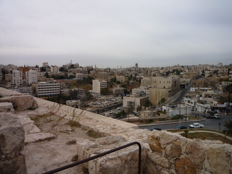 high angle view, building, outdoors, built structure, town, residential district, day, cloud - sky, jordan, townscape, copy space, building exterior, no people