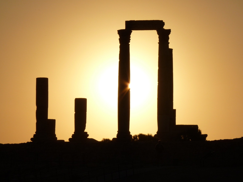 archaeology, hour, outdoors, spirituality, 4K, nature, golden, columns, ancient civilization, love, middle east, architectural column, ruin, jordan, travel destinations