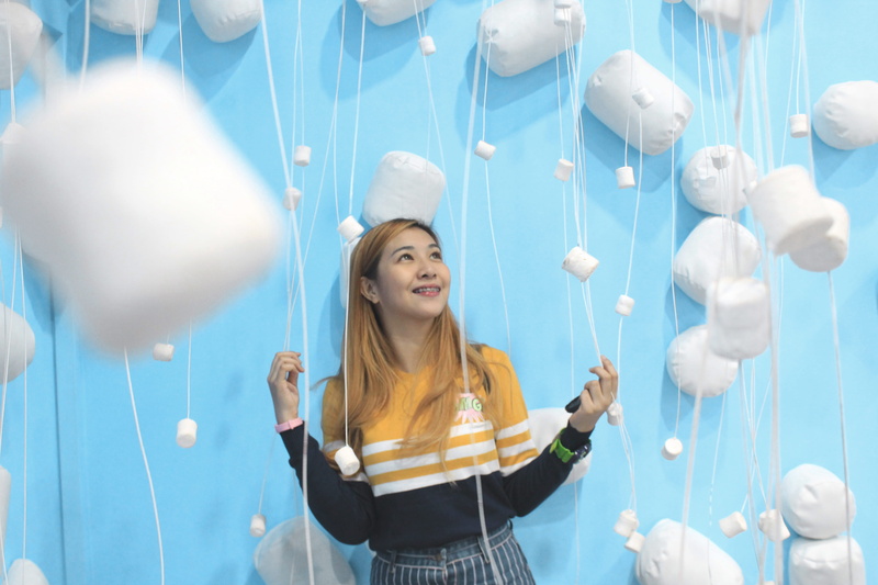 emotion, interior design, marshmallows, 5K, girl, style, happy, waist up, person, lifestyles, philippines, human, fashion, dessert, yellow, museum, sugar