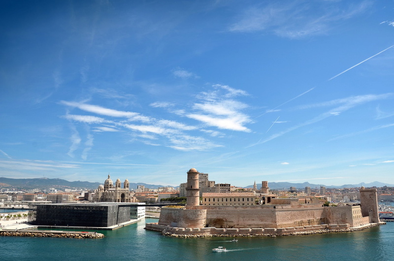 panoramic, panorama, cities, marseille, vieux, harbor, sea, monuments, 1080P, port, provence, urban, france, architecture