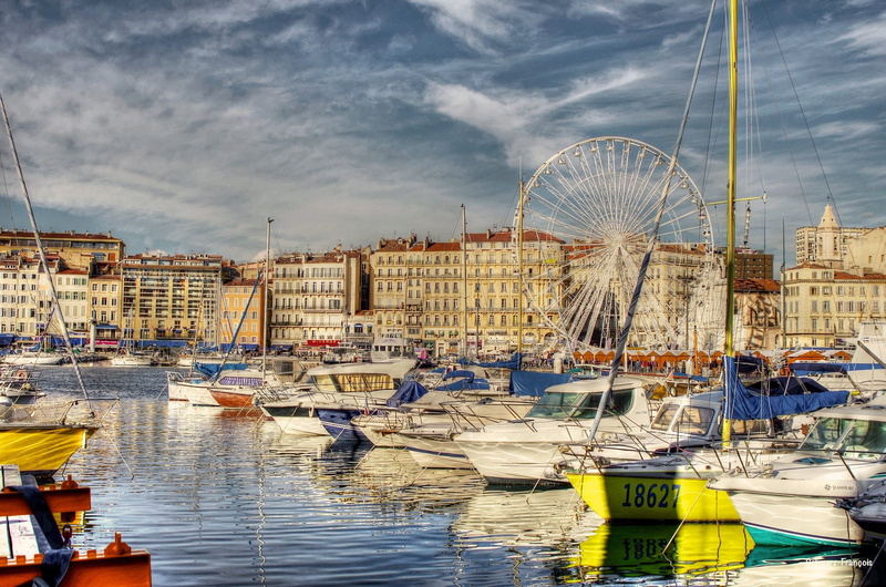 1080P, marseille, monuments, cities, urban, architecture, harbor, sea, panorama, france, panoramic, port, vieux, provence