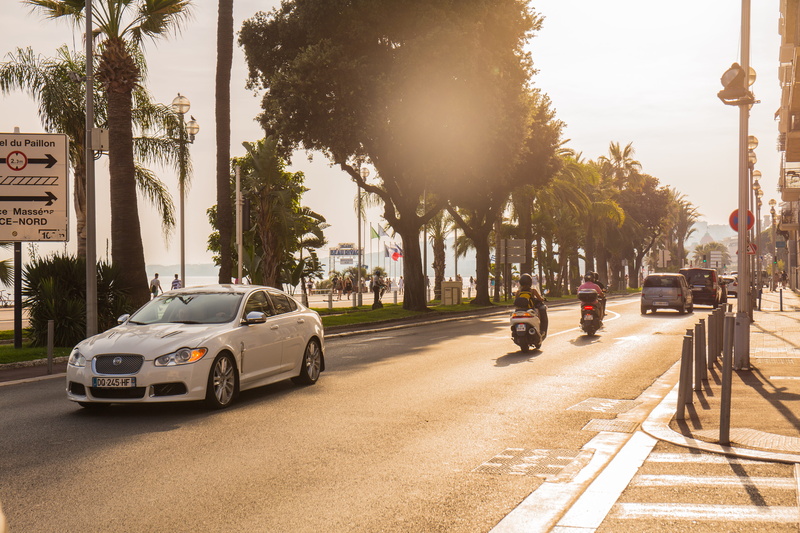 sun, city life, promenade des anglais, mode of transportation, day, nature, 5K, road, street, car, motor vehicle, tree, city street, outdoors, built structure