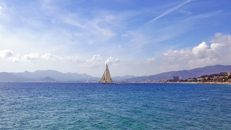 travel destinations, sail, cannes, sailing boat, coast, 1080P, sailing, beauty in nature, boot, côte d  azur, mode of transportation, tranquility, sailing ship