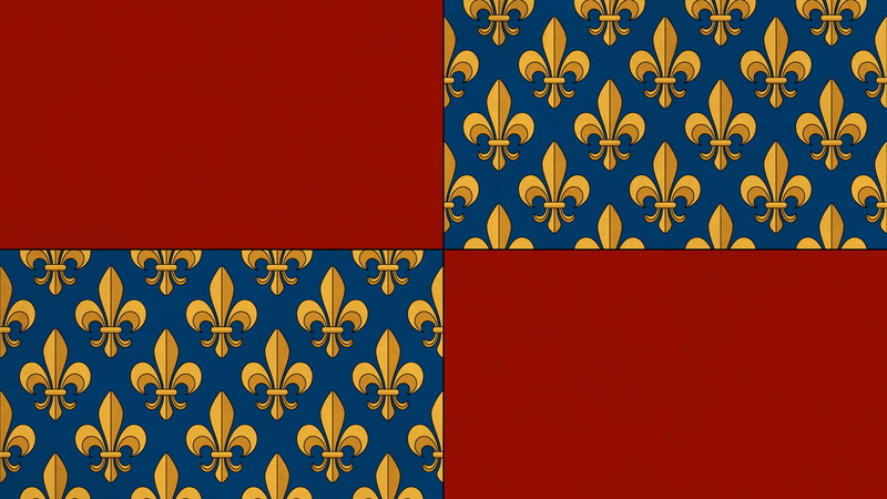 Fleur de Lis, flag, 4K, France