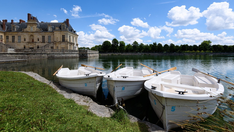 Museum, France, Palace of Fontainebleau, Boat, Vehicles, Row Boat, 1080P, Lake