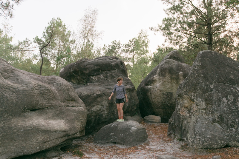 flowing water, outdoors, pre-adolescent child, forest, day, real people, standing, rock formation, leisure activity, 2K, tree, front view, young adult