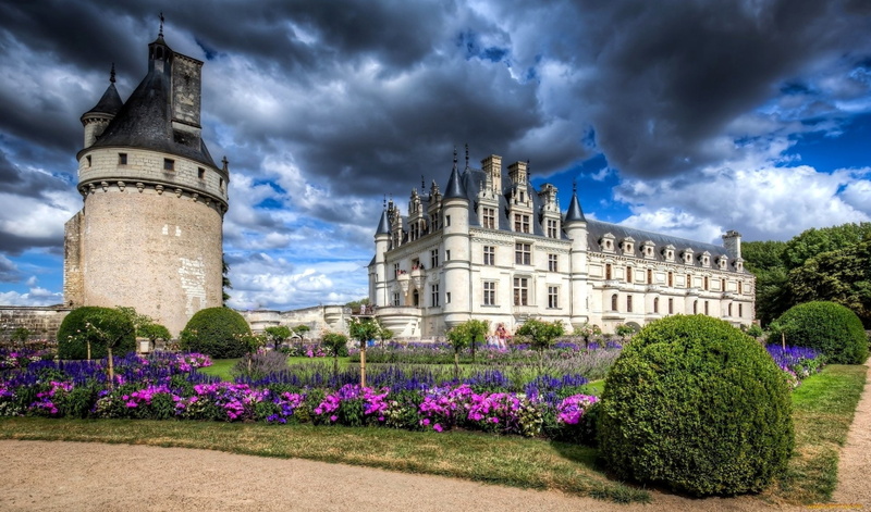 France, Garden, 1080P, Castle, Architecture, Castles, Man Made, Château De Chenonceau