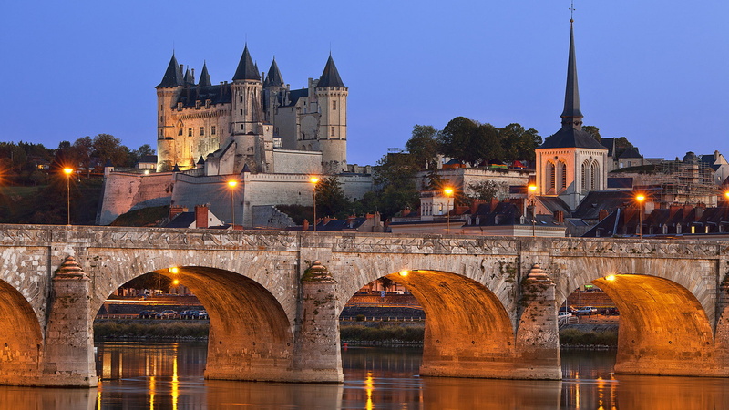 castle, world, 1080P, france, europe, Saumur, hd world, 1920x1080
