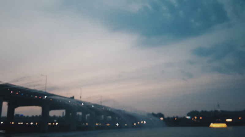 connection, city, dusk, architecture, sky, 5K, river, outdoors, transportation, water, sunset, cloud - sky, bridge, fountain, built structure, no people