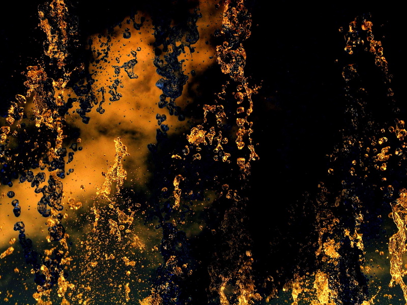 scenics - nature, flowing, illuminated, liquid, pool, close-up, 2K, outdoors, fountain, tranquility, nature, backgrounds, abstract, texture, orange color