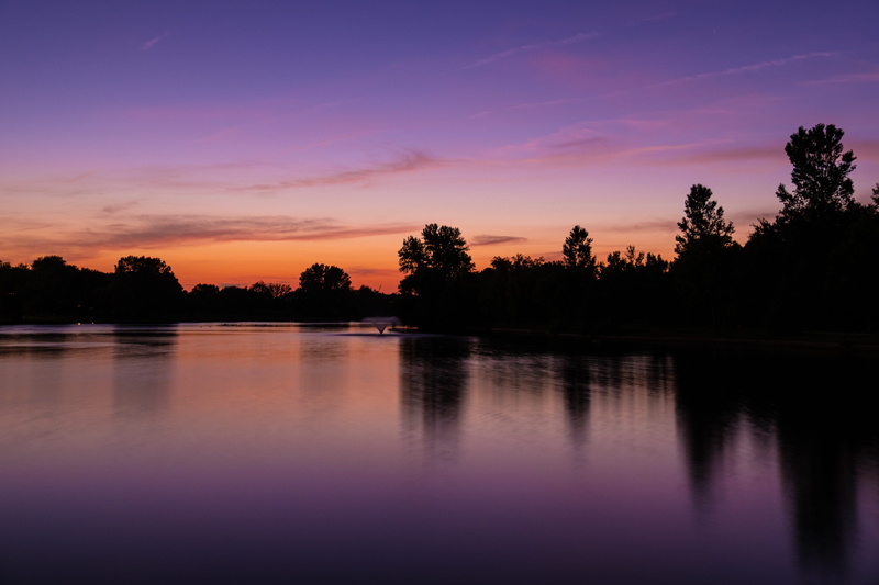 waterfront, purple, reflection lake, boys town, 5K, colors, silhouette, colorful, cloud - sky, background, water, long exposure, tree, trees