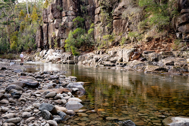 flowing, eroded, day, beauty in nature, tranquil scene, outdoors, flowing water, tree, rock formation, scenics - nature, australia, rock - object, plant