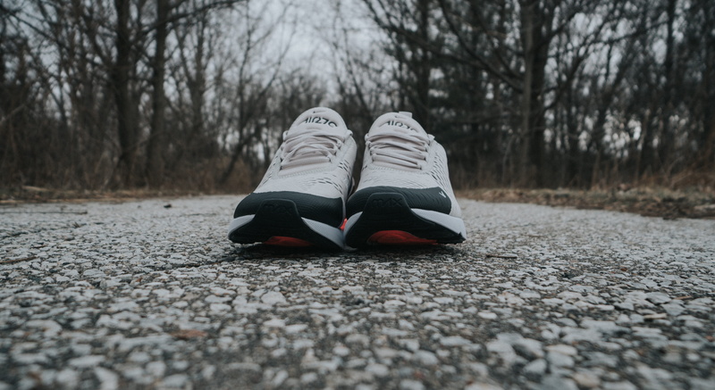 close-up, surface level, tree, running, human body part, low section, outdoors, windsor, air max, nike, one person, canada, nike air max 270, day, run