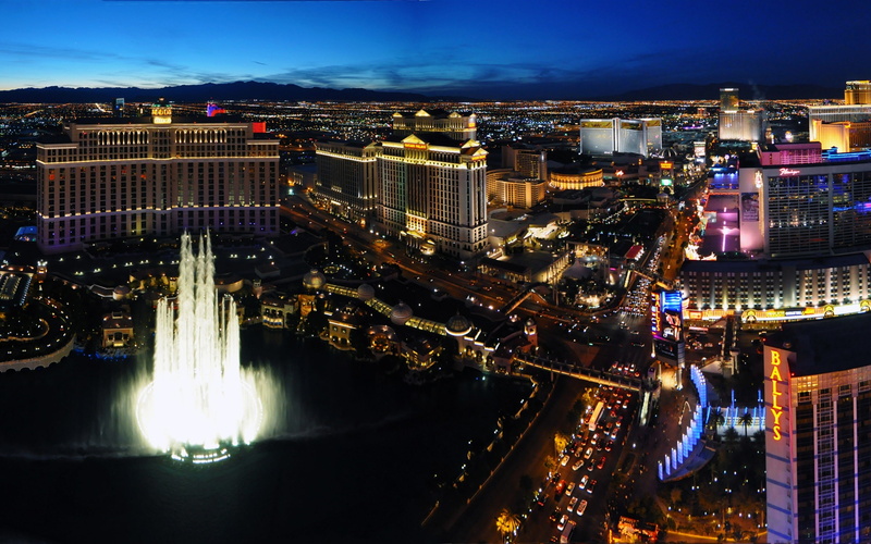 vegas, Buildings, 2K, las, Night, Lights, USA, City