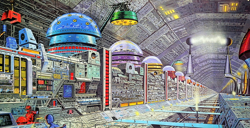 computer, science fiction, Angus McKie, 1080P, artwork