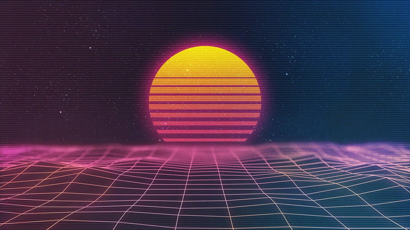 Retro style, 1080P, digital art, science fiction