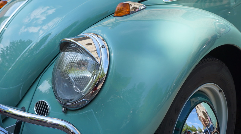 car age, lighting equipment, volkswagen vw, herbie, luxury, old car, oldtimer, no people, history, land vehicle, beetle, close-up, green color, motor vehicle