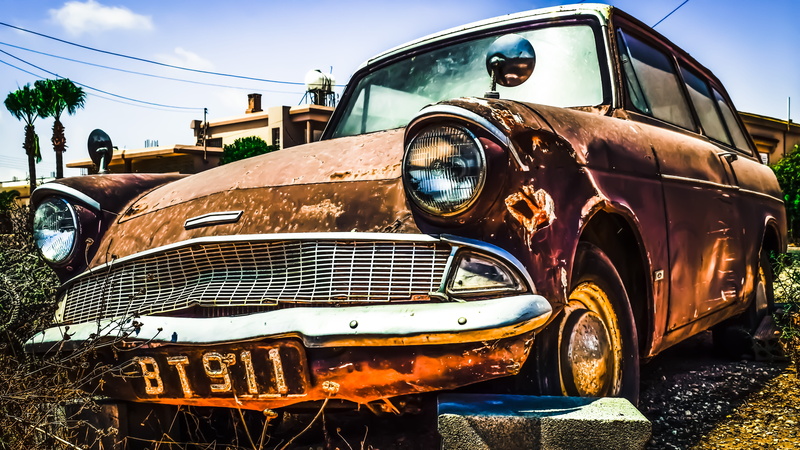 obsolete, land vehicle, decay, Vehicle, wreck, Old Car, run-down, vintage car, aged, rusted, grunge, nature, mode of transportation, ruined, car, 5K, Abandoned
