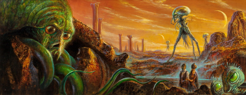 Moon, War of the Worlds, 2K, science fiction, Pulp Magazine, Martian, Bob Eggleton