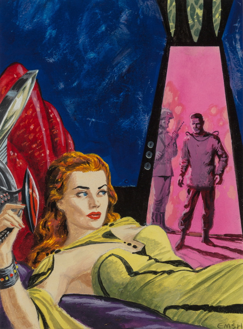 2K, women, Edmund Emshwiller, guard, Captive, Pulp Magazine, uniform