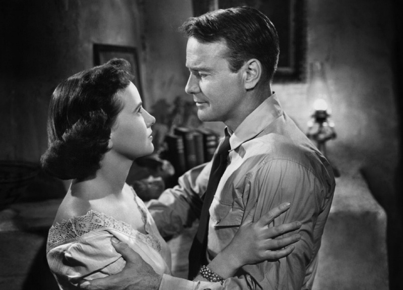 tv, film, positive emotion, bonding, female, actress, mid adult, cinema, waist up, black and white, hollywood, males, actor, teresa wright, lew ayers, adult