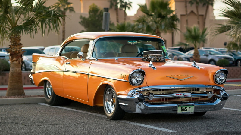 classic car, chevy, chevrolet, 1080P, 1957 chevrolet, hardtop, antique car, vintage car, chevrolet bel air