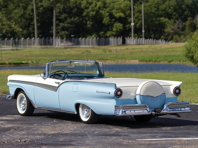 retro, ford, 1957, convertible, 1080P, retractable, hardtop, luxury, 500, fairlane, skyliner