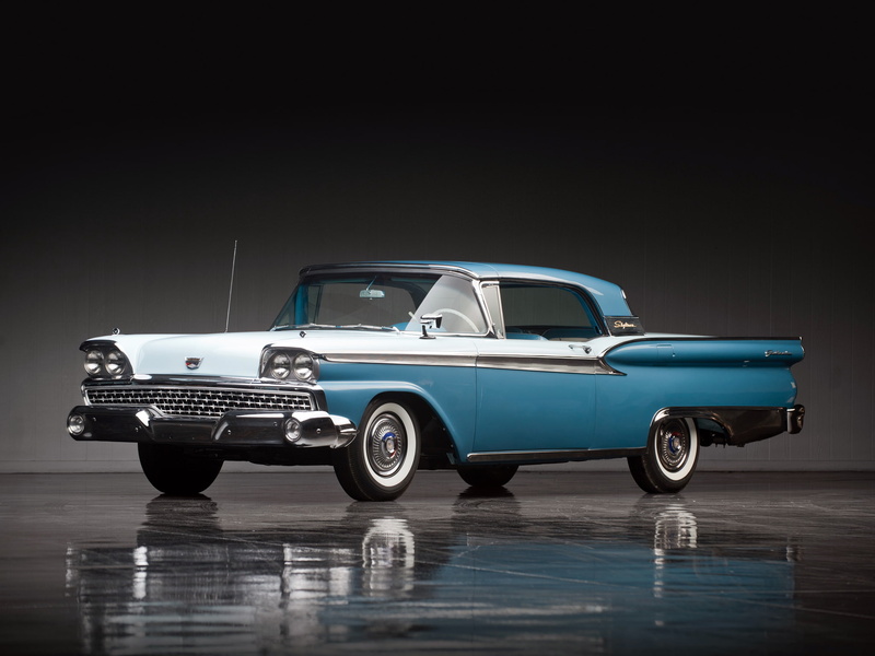 51a, hardtop, skyliner, retractable, ford, 1959, galaxie, retro, 1080P