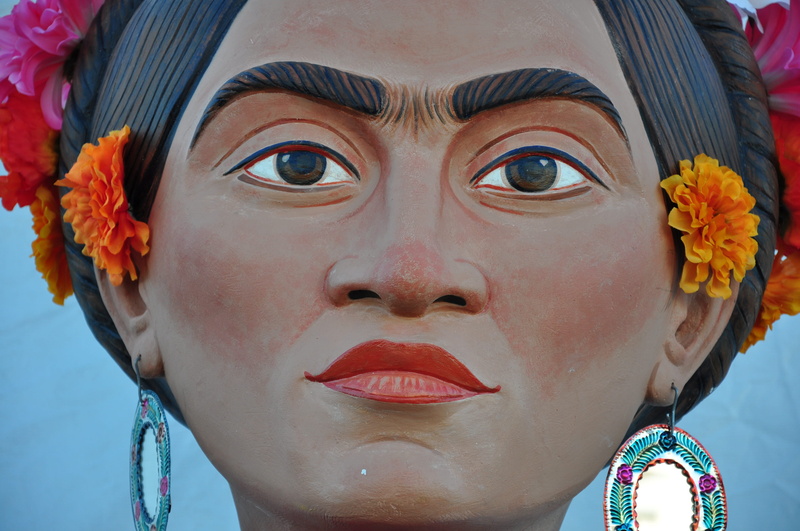 adult, day of the dead, flower, ritual, kahlo, close-up, dia de los muertos, frida, one person, decoration, young women, leisure activity, portrait, freda