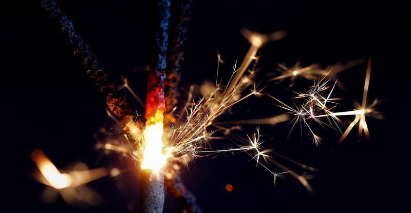 close-up, burn, event, burning, risk, firework, sparkler, hot, new years eve, shower of sparks, black background, motion, macro, firework display, night