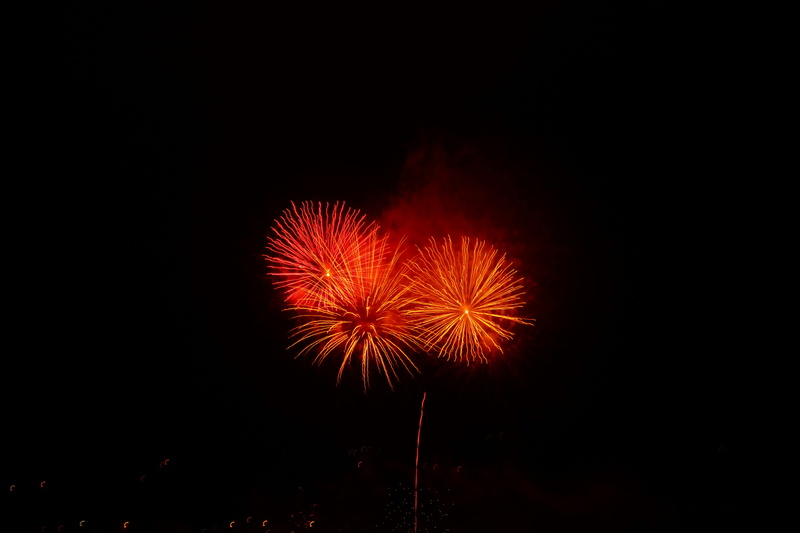 red, rocket, firework - Man Made Object, no people, arts culture and entertainment, fire - Natural Phenomenon, firework Display, 5K, firework, copy space