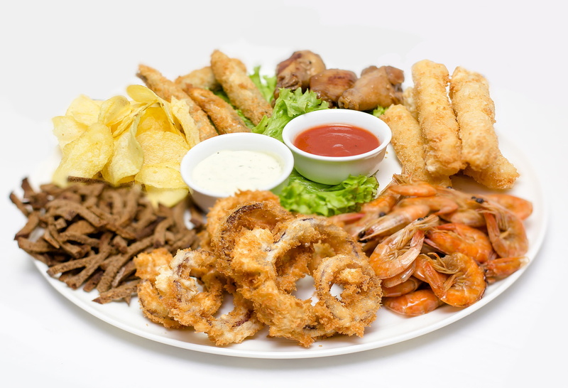 crackers, appetizer, 1080P, chips, sauce, shrimp