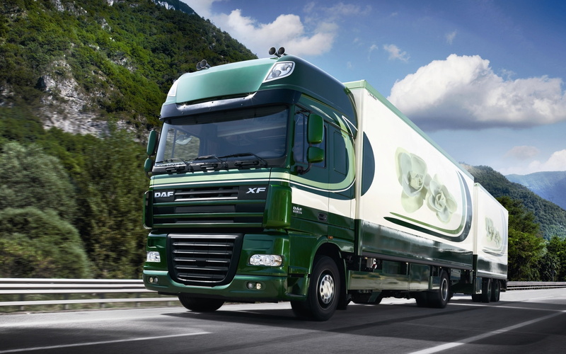 DAF XF 105, daf, white, green, freight, cars, xf, 2K, tir, truck