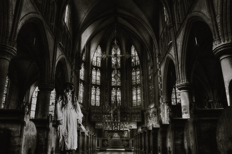architecture and art, history, building, gothic style, creepy, belief, indoors, weird, built structure, gloomy, spooky, no people, church, horror, arch