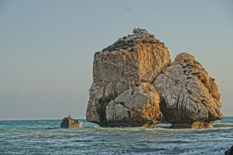 eroded, horizon, tranquil scene, rock - object, horizon over water, stack rock, land, nature, tranquility, water, scenics - nature, cyprus, rock, 5K, solid