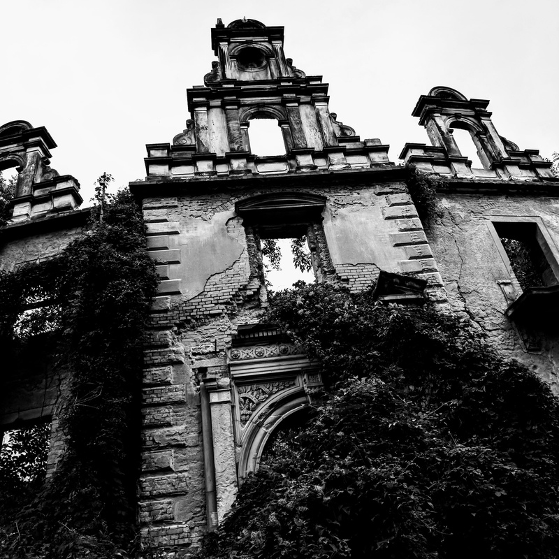 arch, black and white, germany, day, urbex, architecture, place of worship, the past, palace, 2K, square, built structure, ruin, no people, old, building exterior