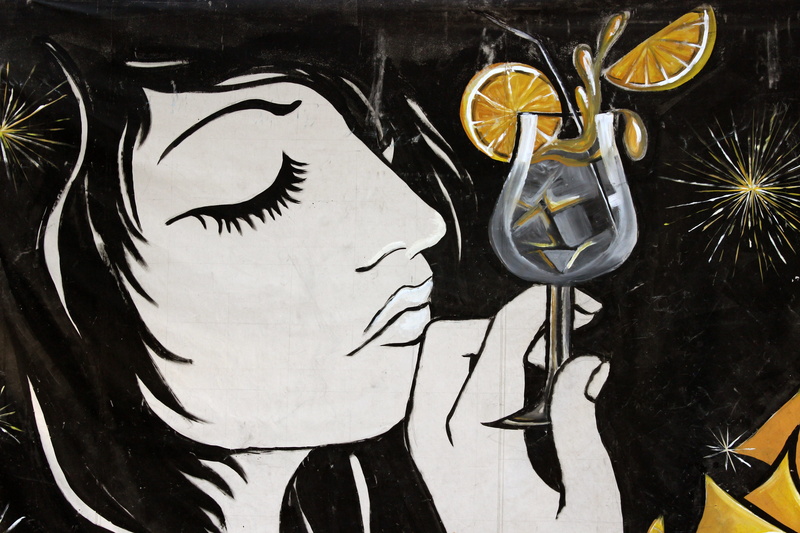 no people, person, animal themes, black color, graffiti, close-up, nature, woman, drawing - art product, sketch, animal representation, history, day, painting