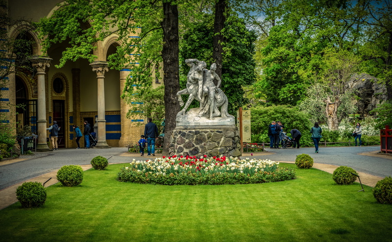 growth, flowering plant, architecture, human representation, built structure, plant, tree, spraying, art and craft, flower, 5K, trees, day, garden, male likeness