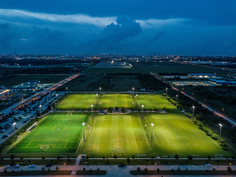 spectator, high angle view, sky, 4K, building exterior, aerialphotography, texas, illuminated, cloud - sky, soccer, united states, aerial, day, outdoors