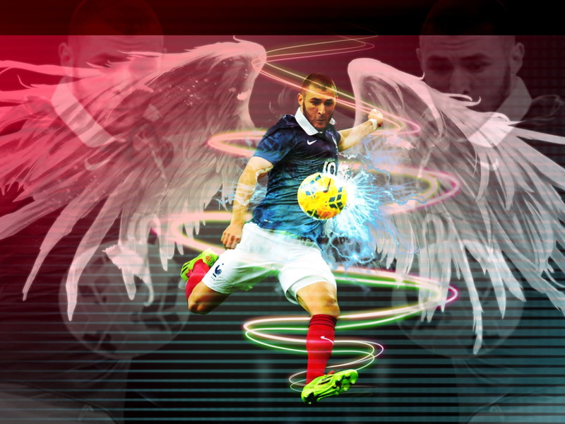 men, real people, indoors, dancing, mid-air, arts culture and entertainment, hair, hairstyle, France, one person, footballers, jumping, 720P, skill, Karim Benzema