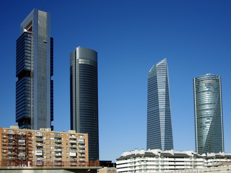 building Exterior, 2K, rise, nature, architecture, no people, clear sky, city, skyscraper, building, atocha, day, apartment, outdoors, cityscape, office