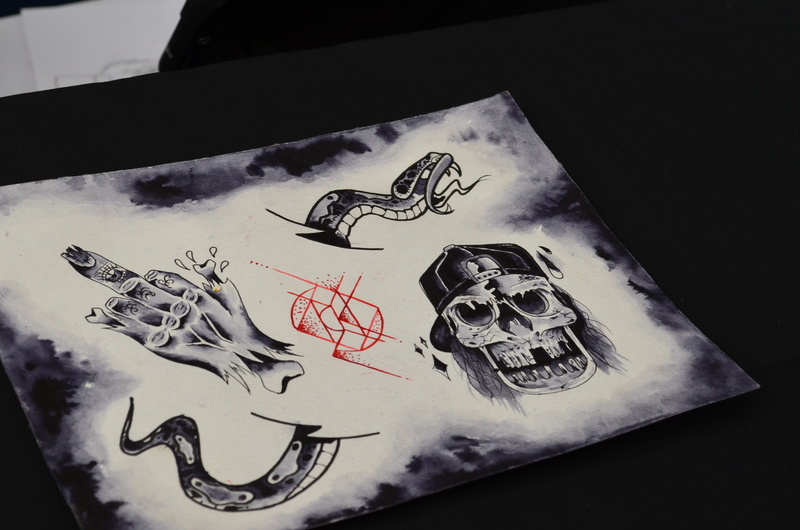 exhibition, chile, urban, no people, black background, 4K, tattoo expo, craft, close-up, santiago tattoo expo, indoors, sketch, art and craft, creativity