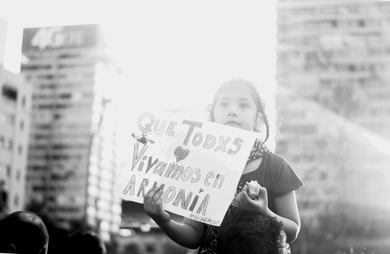 communication, harmony, front view, text, portrait, women, rights, real people, protest, outdoors, girls, lifestyles, innocence, 8m, baquedano square, child