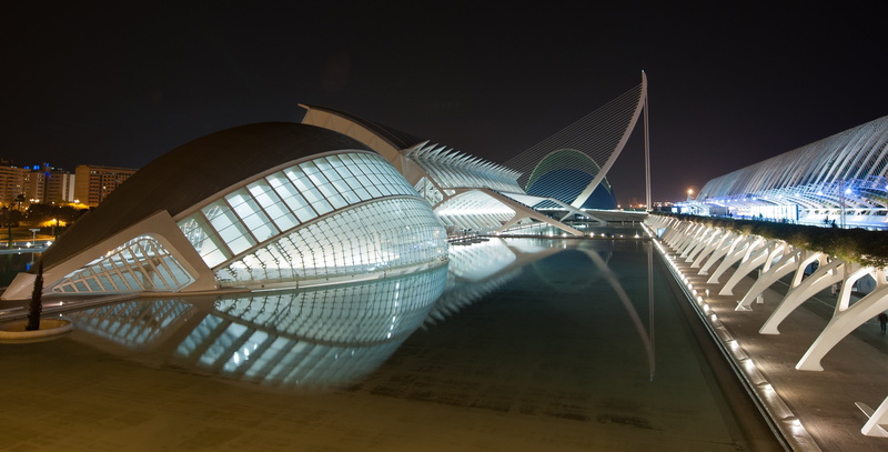 spain, santiago calatrava, modern, water, steel, travel destinations, night, city, 4K, built structure, cityscape, alloy, futuristic, skyscraper, building