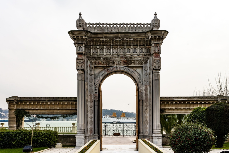 4K, turkey, architecture, built structure, sea, savarona, hedge, arch, garden, building exterior, istanbul, nature, city, silhoutte, plant, no people