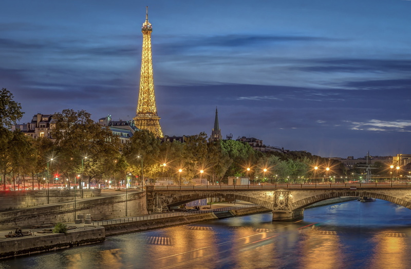 night city, 1080P, His River, Bridge Disabled, the Seine river, promenade, bridge, Eiffel Tower, river, Pont des Invalides, France, Paris