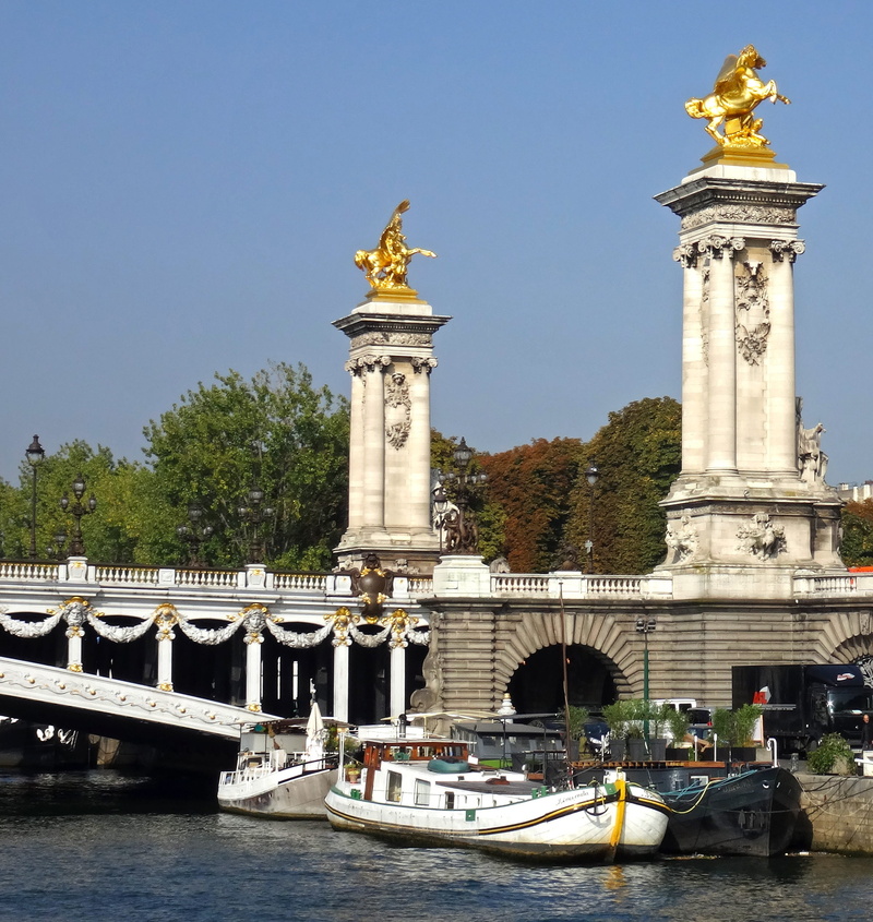 france, day, cityscape, tree, architectural column, building exterior, water, romantic, pont, monument, architecture, iii, alexandre, sky, travel destinations